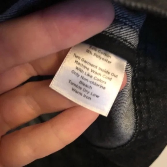 NWOT Talbots Denim Double Breasted Jacket Black - Picture 3 of 6